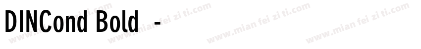 DINCond Bold 中字体转换